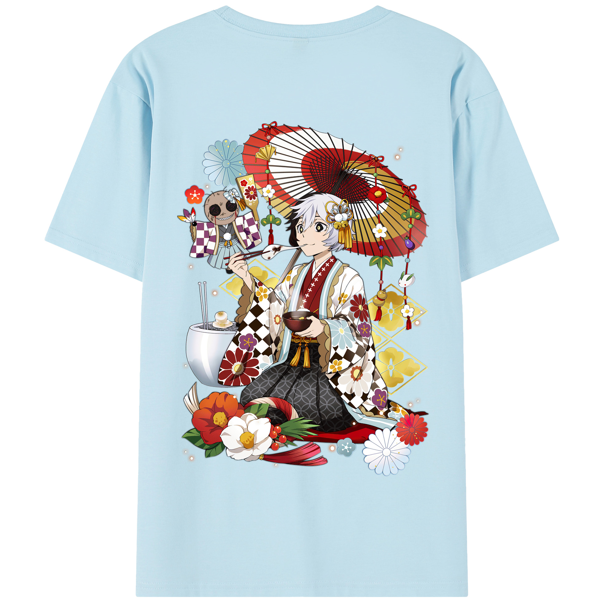 （画像用） 文豪ストレイドッグス Bungo Stray Dogs 綿100％半袖Tシャツ（背面プリント）
